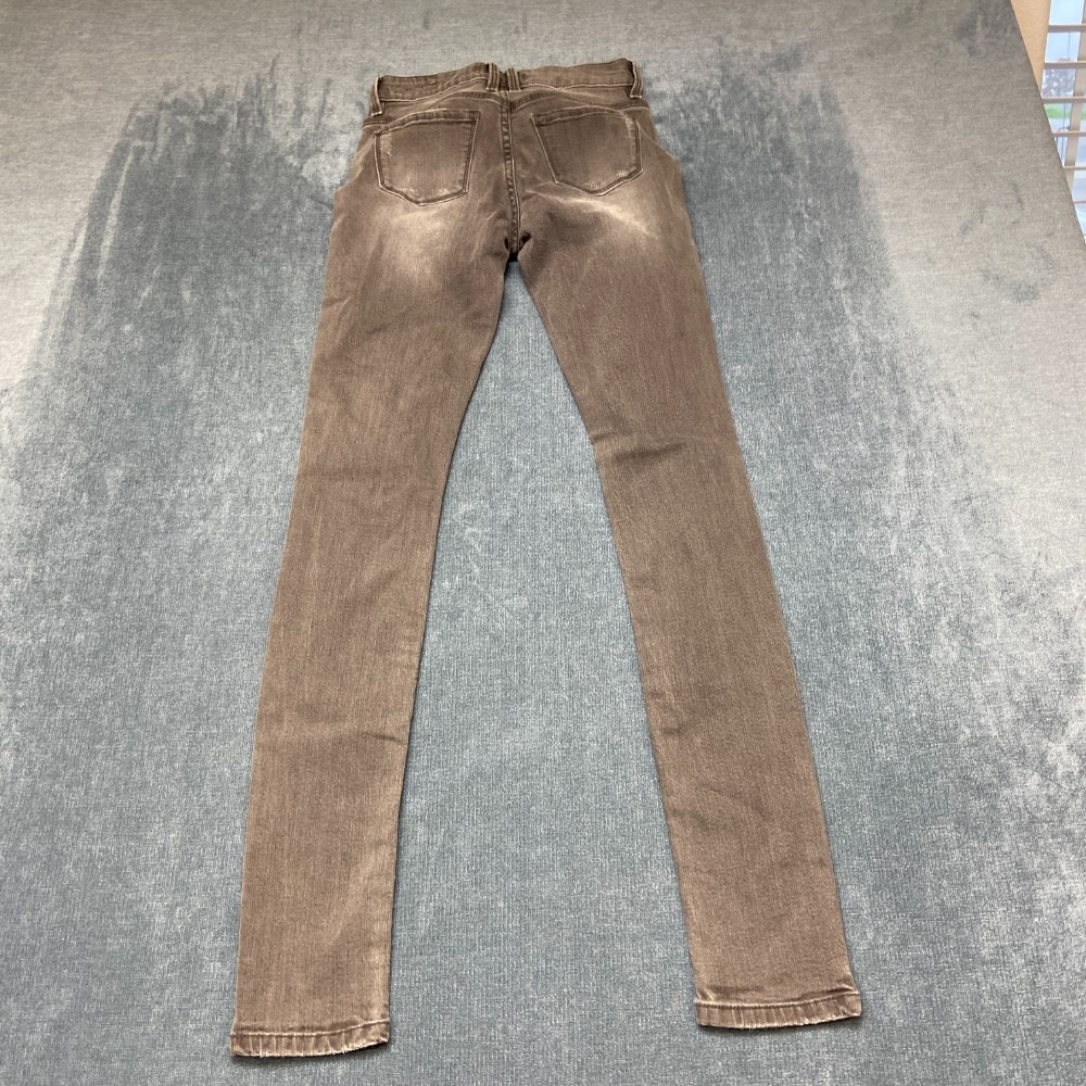 Eunina Skinny Jeans Womens 0 24x29 Gray Denim Stretch Medium Wash Mid Rise Cozy
